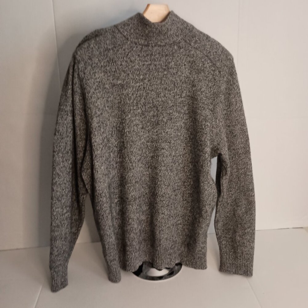 J Crew Sweater 1/4 Zip Warm Classic Gray/Black/White Men’s Size XL VGUC - Picture 3 of 13